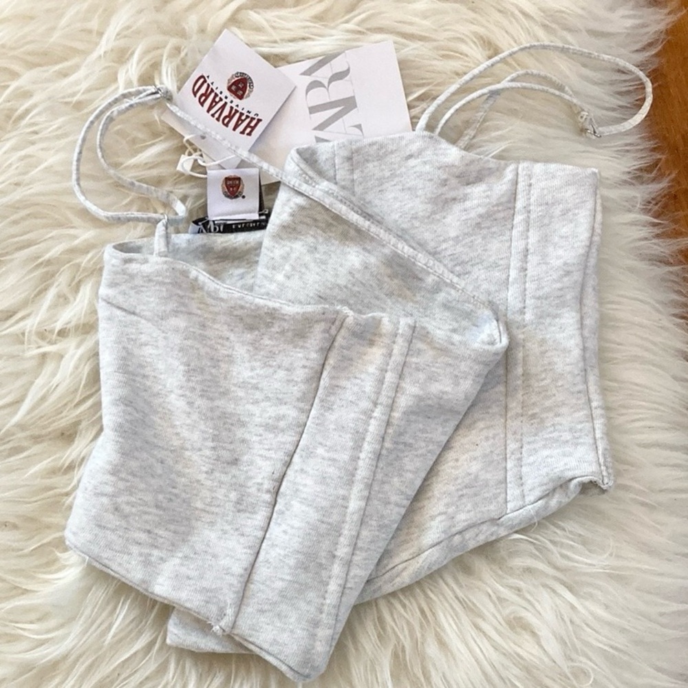 Zara x Harvard Corset Style Soft Knit Crop Top w/Side Boning - Picture 7 of 12